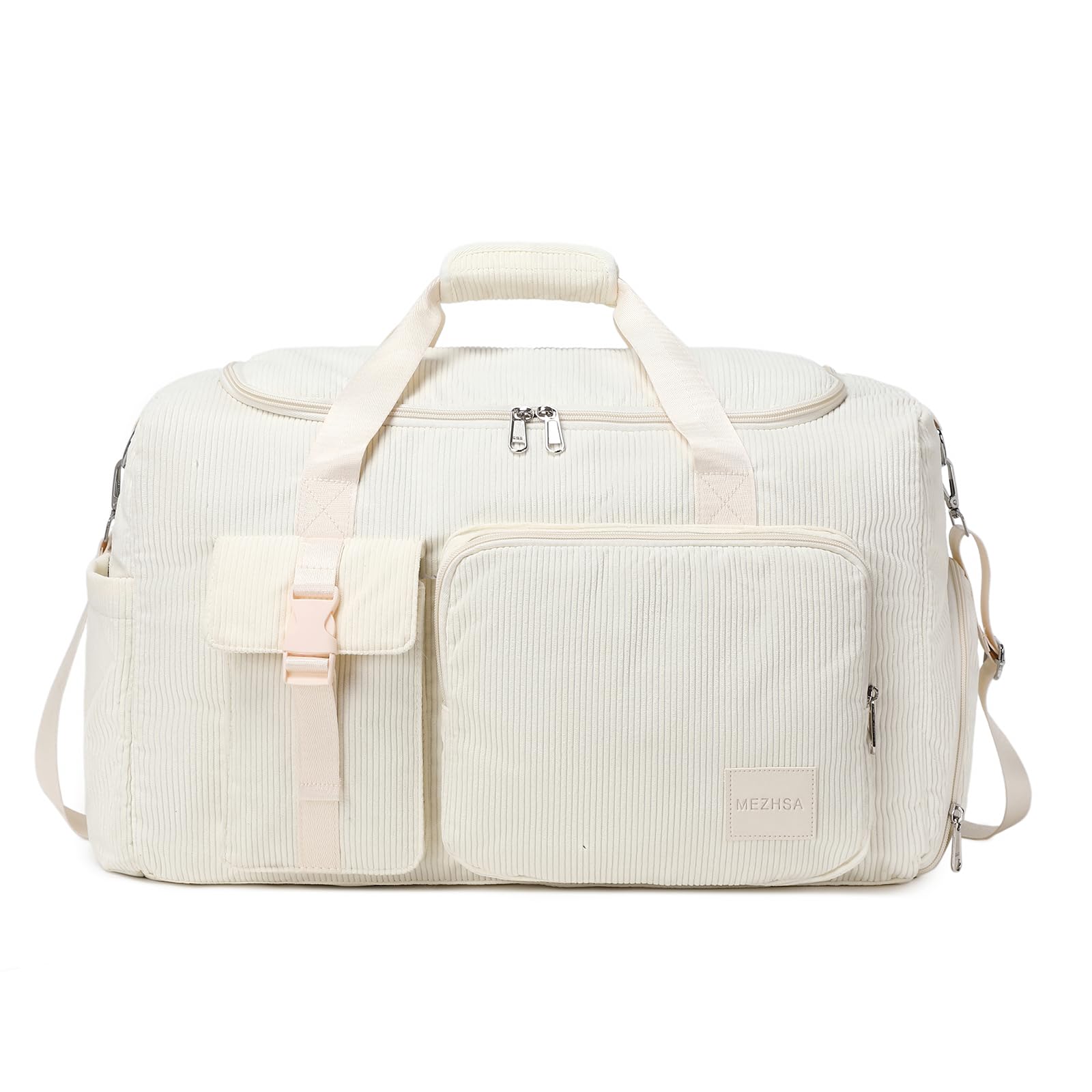 Girls Duffle Bag Woman Corduroy Travel Bag Kids Sports Duffel Bags With Shoe Compartment Wet Pocket