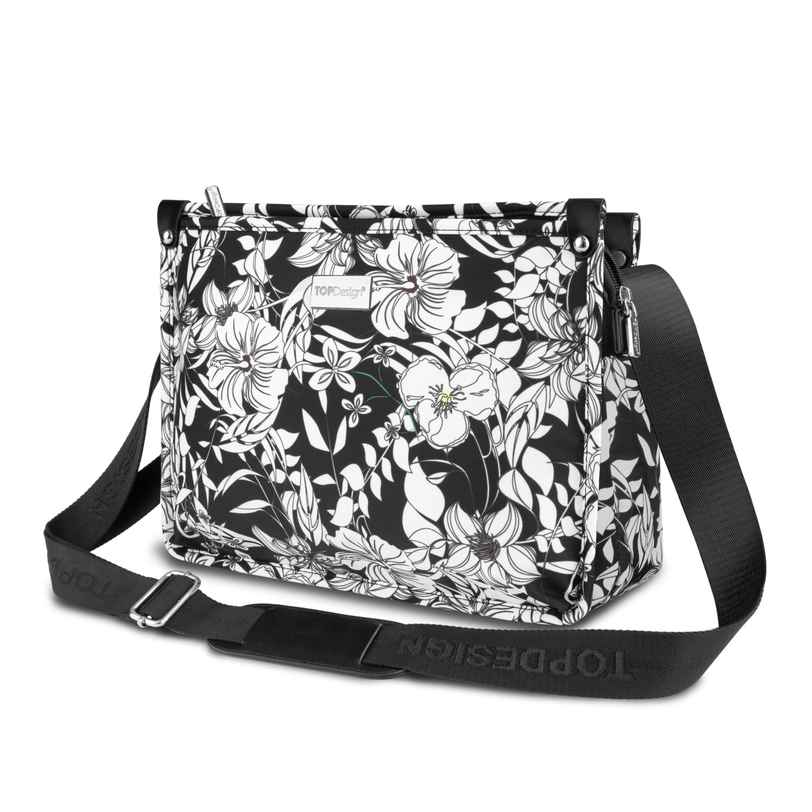 Lightweight Women Crossbody Bag, Shoulder Purse with Multiple Pockets, Triple Zip Handbag with Shoulder Strap