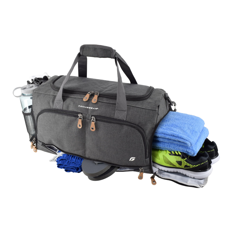 The Durable Crowdsource Designed Duffel Bag with 10 Optimal Compartments Including Water Resistant Pouch