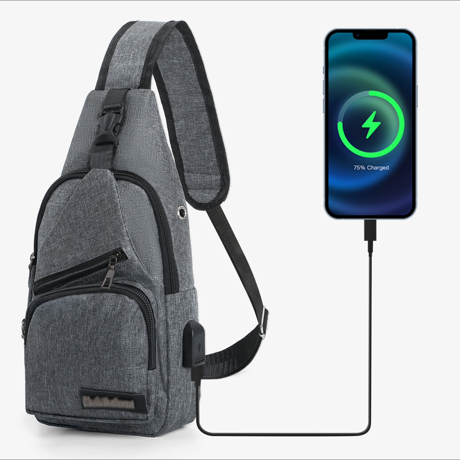 Waterproof Sling Bag Crossbody Backpack for Men Women Sling Backpack Hiking Daypack Multipurpose Cross Body Chest Bag