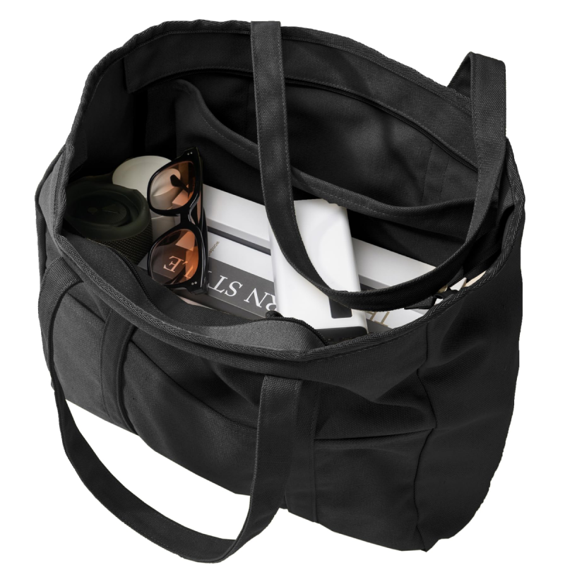 Extra Large Canvas Tote Bag for Women Men, Utility Work Bags with Zipper