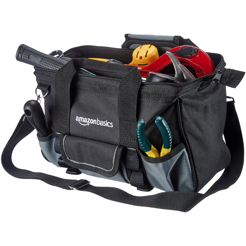 Basics Durable Wear-Resistant Base, Tool Small Standard Bag with Strap