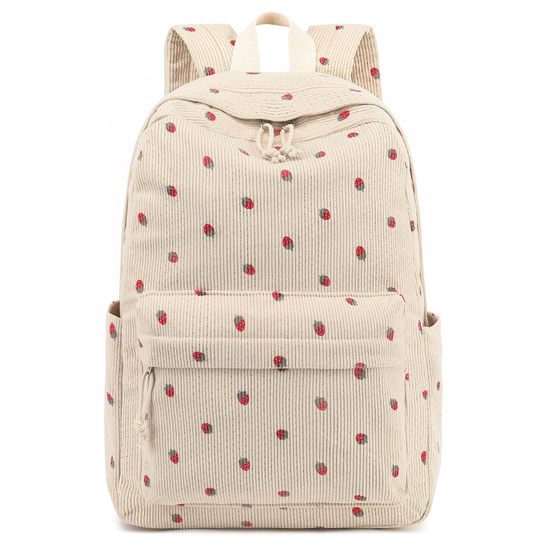 School Backpack for Teens Large Corduroy Bookbag Lightweight