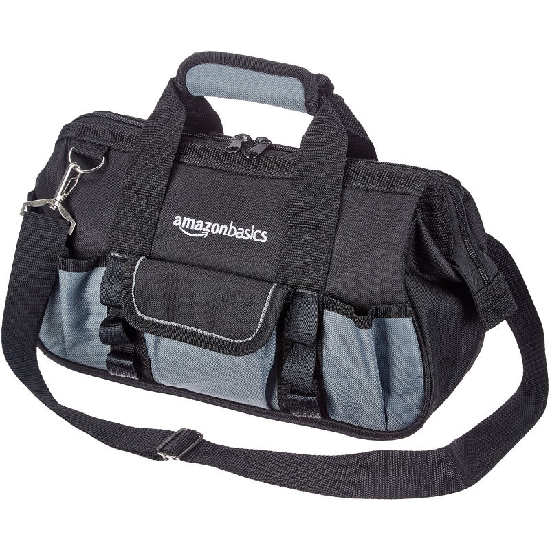 Basics Durable Wear-Resistant Base, Tool Small Standard Bag with Strap