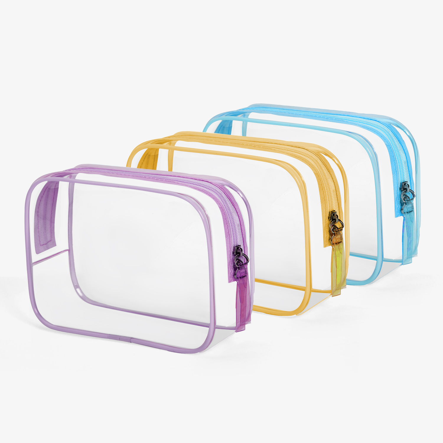 Multi Purpose PVC Compact Portable Clear Toiletry Clean Bag Waterproof Makeup Bag Large Capacity Beach Wash Travel Cosmetic Bag