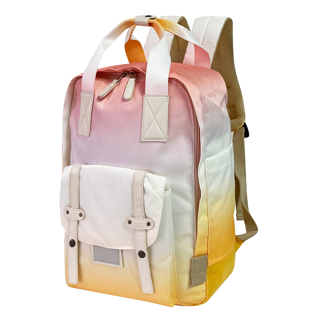 Women's Gradient Color Anti-Theft Waterproof Leisure Backpack Fashionable Travel Colorful Shoulder Bag with Handle