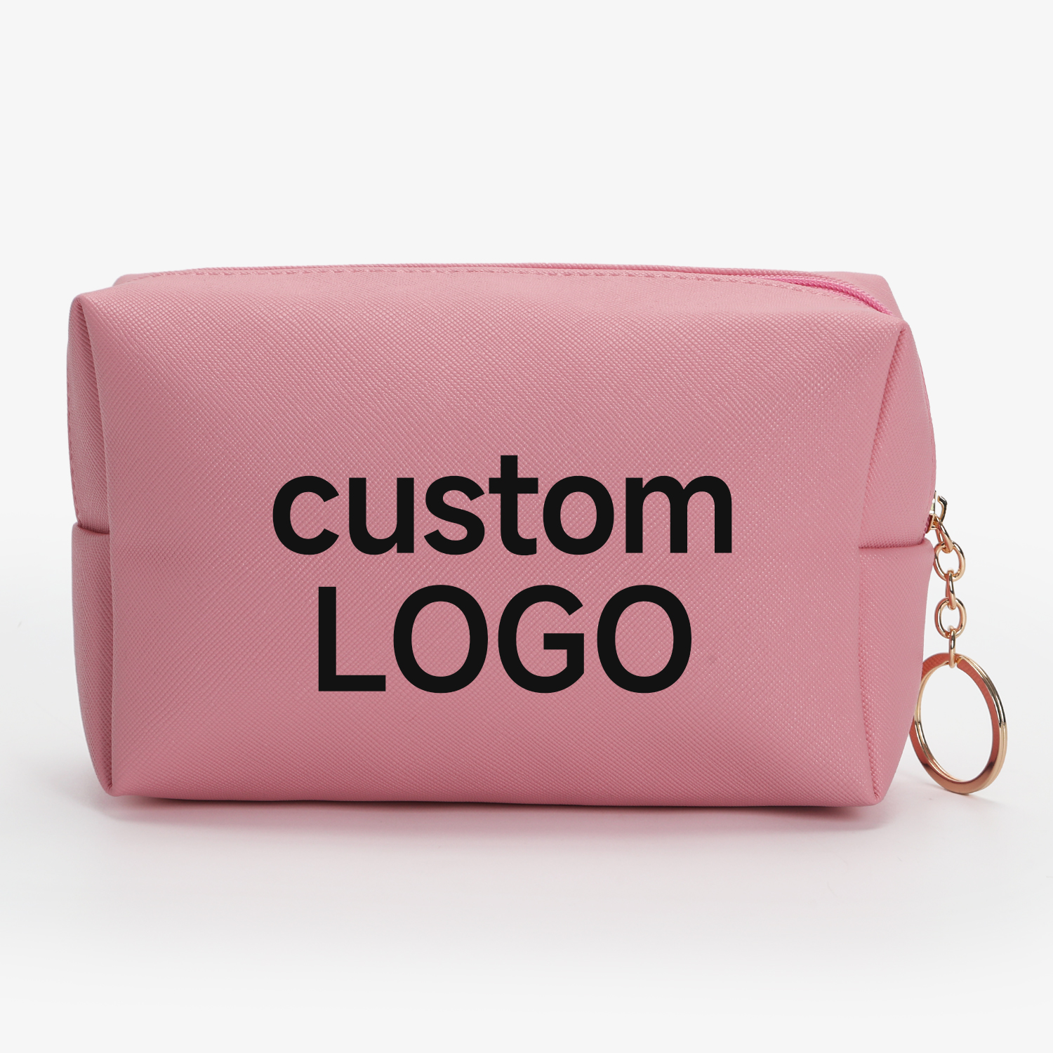 Customizable PU Leather Waterproof Makeup Bag Ladies Fashion Style Zipper Closure Letter Pattern Makeup Cosmetic Bags