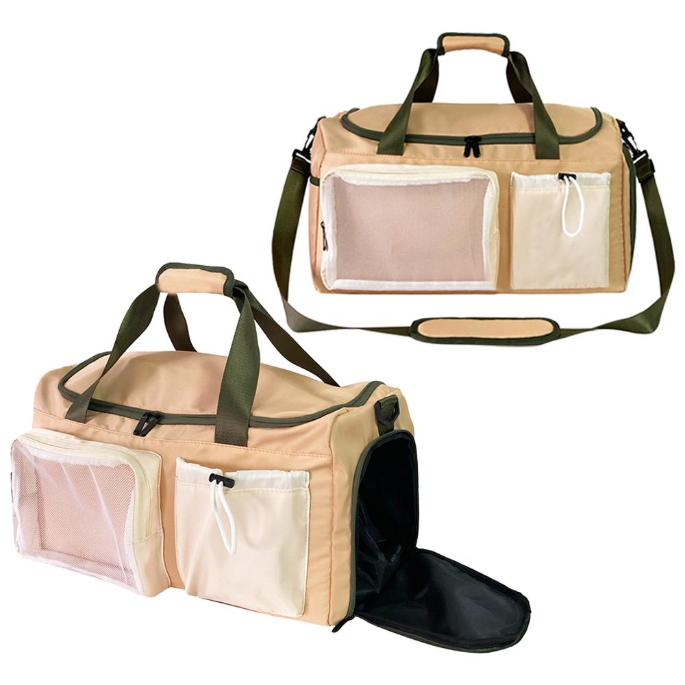 2025 New Fashion Lightweiht Multi-fuctional Travel Duffle Bag with Mesh Pockets