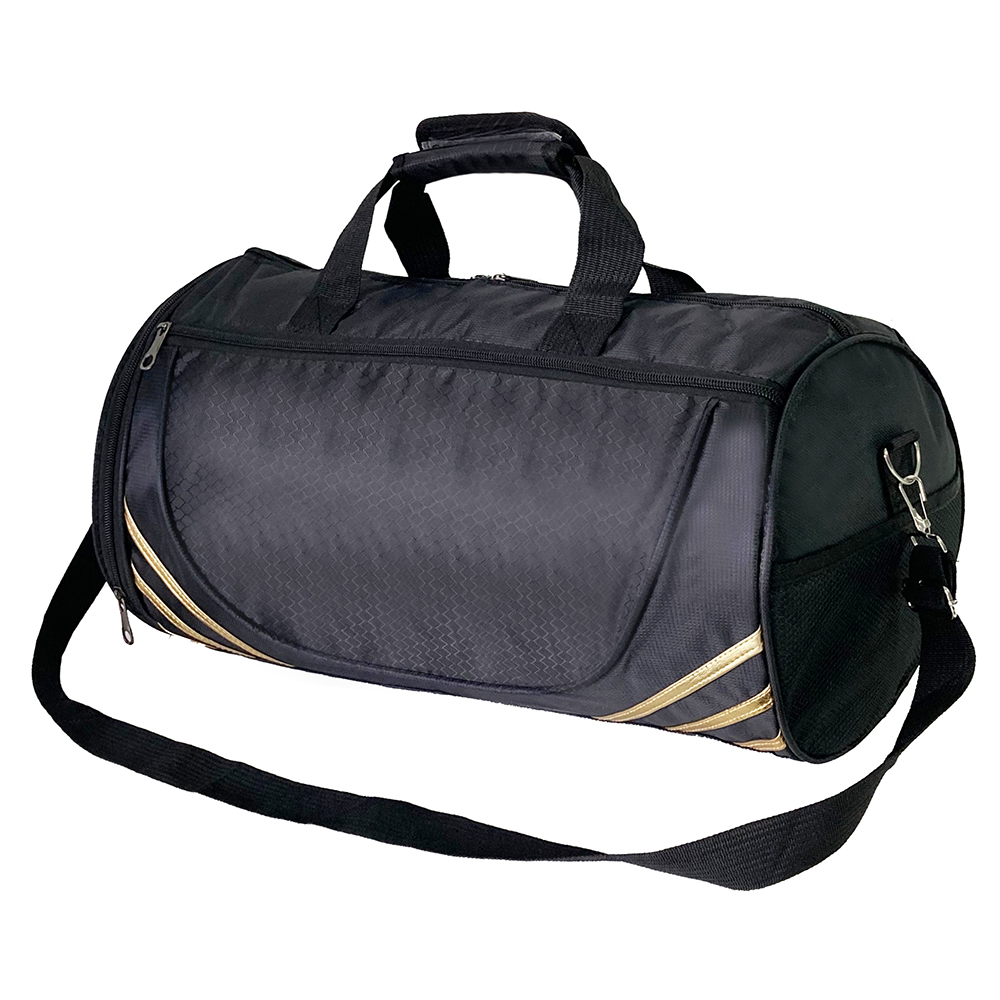 High Quality Luxury Stylish Black & Gold Gym Duffle Bag for Men and Women