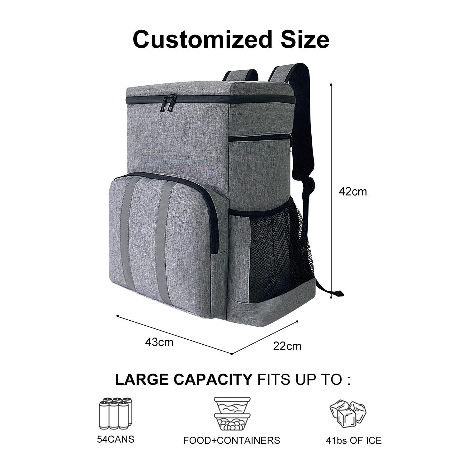 Top Selling High Quality Outdoor Picnic Portable Large Capacity Multi Functional Insulated Cooler Backpack Bag
