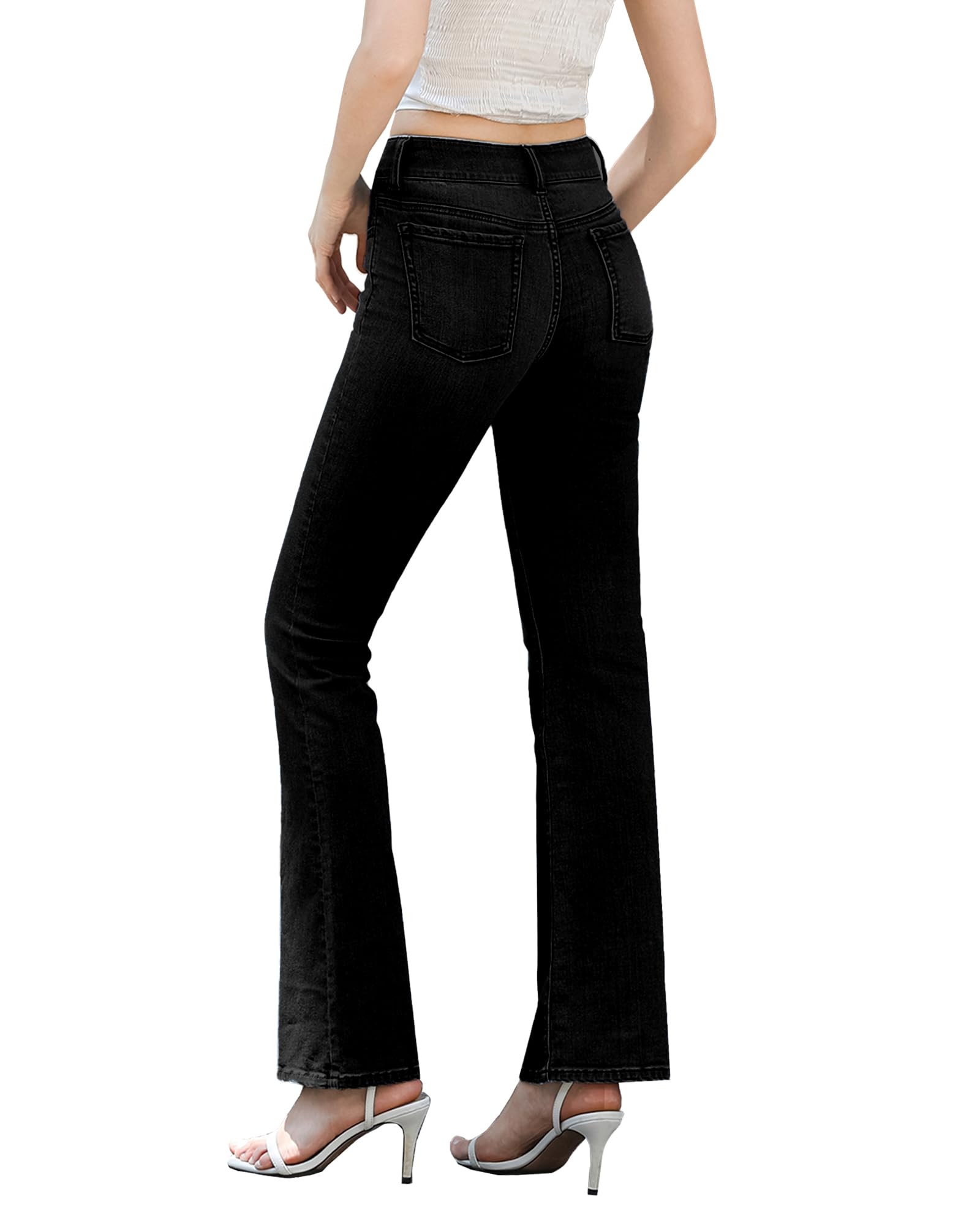 Bell Bottom Jeans for Women High Waisted Stretchy Bootcut Flared Jeans Soft Slim Fit Denim Pants