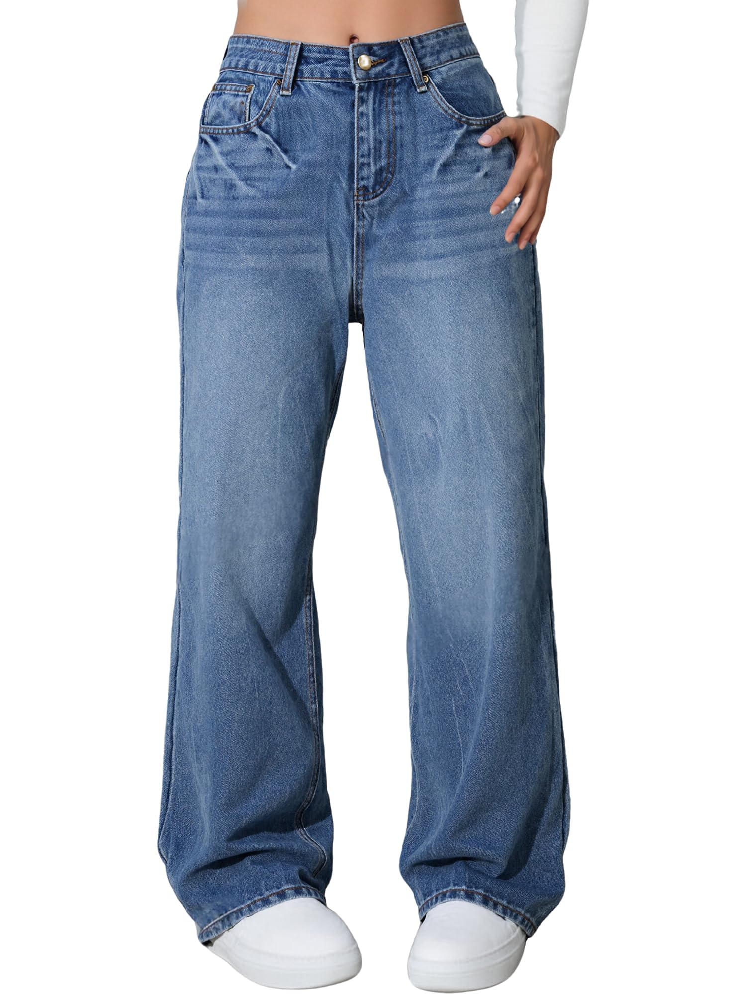 Jorts Women Baggy Jean Shorts Casual 2025 Summer Trendy Wide Leg Long Denim Shorts Y2K Streetwear