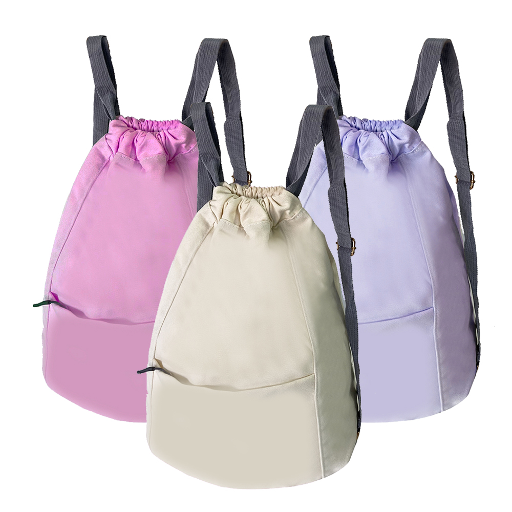 Lightweight Durable Vintage High Quality Canvas Drawstring Backpack Fashion Style Washable for Everyday Use