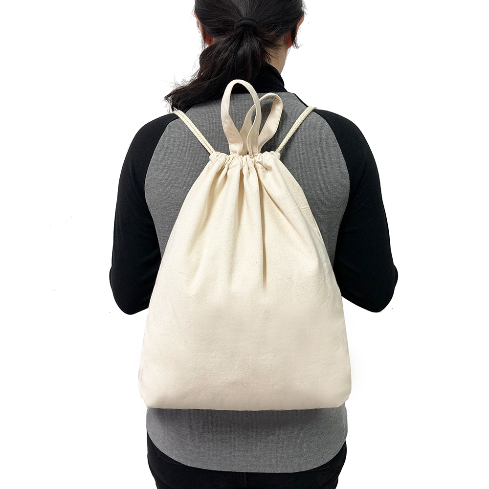 Wholesale Travel Easy Carrying Sports Recycled Backpack Front Zipper Pocket Polyester Drawstring Backpacks Bag