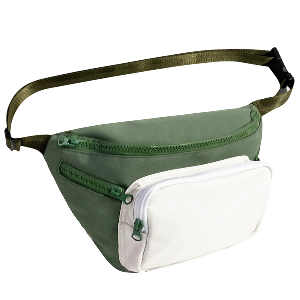 Stylish Waist Fanny Pack with Separate Zippered Pockets for Organized Storage