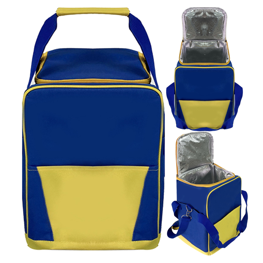 Custom Blue Print Waterproof PEVA Liner Insulation Thermal Portable Cooler Bag Sports Team Tote Lunch Box Bag for Adult