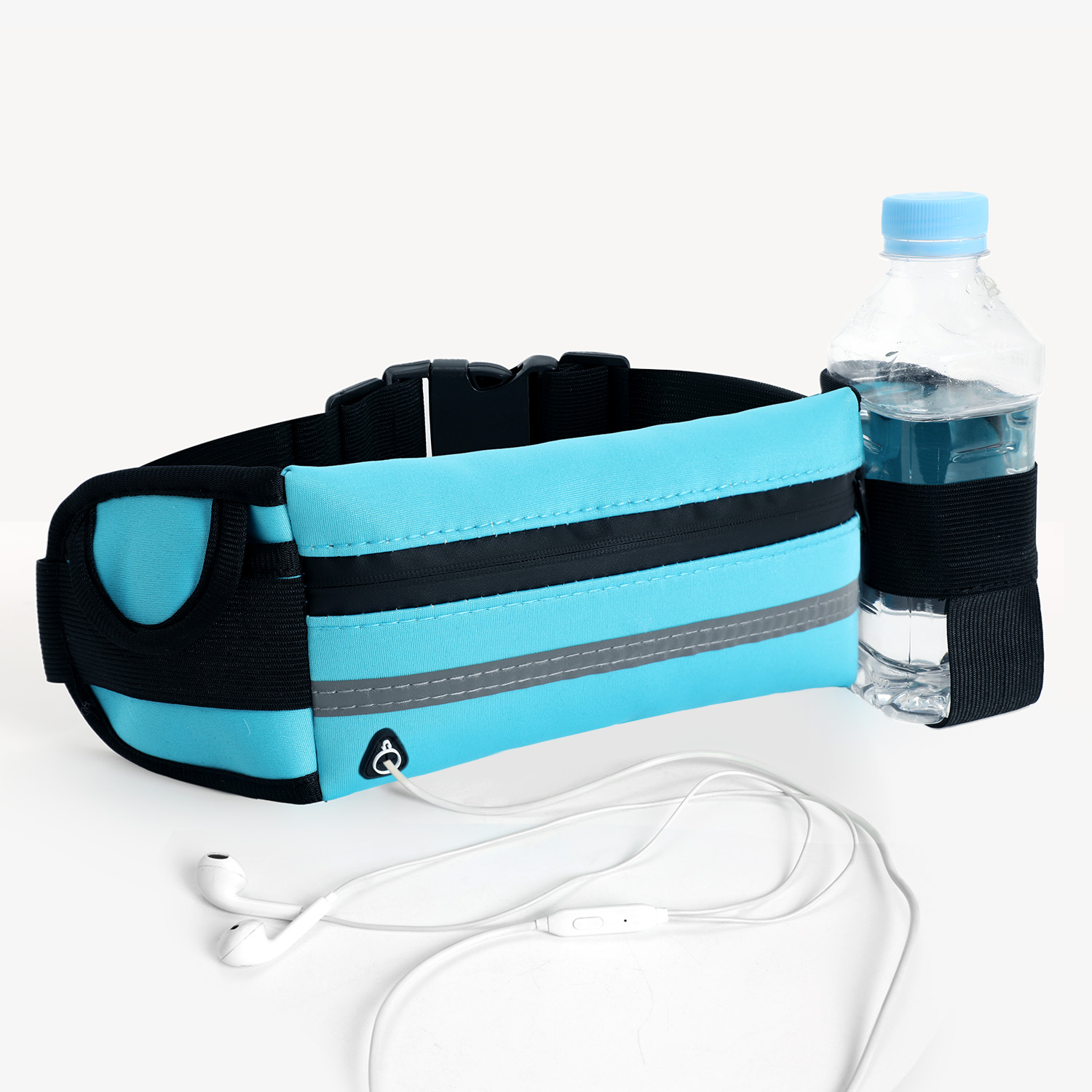 Unisex Sports Multi-pocket Fanny Pack Sling Bag with Reflective Strip for Running