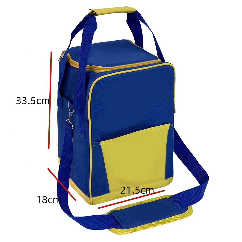 Custom Blue Print Waterproof PEVA Liner Insulation Thermal Portable Cooler Bag Sports Team Tote Lunch Box Bag for Adult