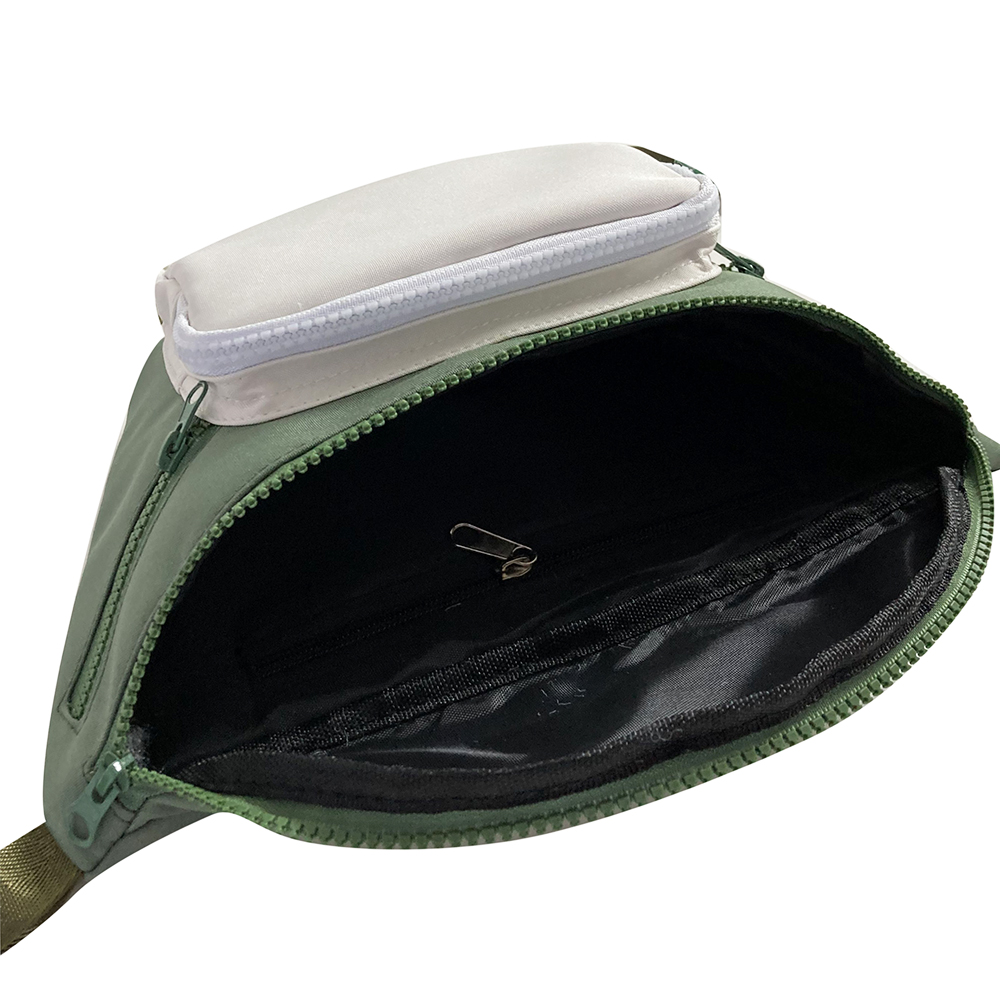 Stylish Waist Fanny Pack with Separate Zippered Pockets for Organized Storage