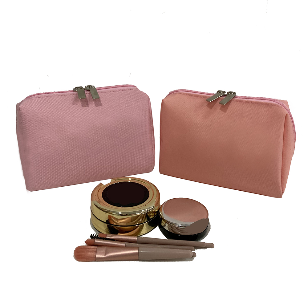 Durable Portable Foldable Mini Cosmetic Bag Women Cute Zipper Pouch Compartments Small Makeup Pouch for Travel Purse