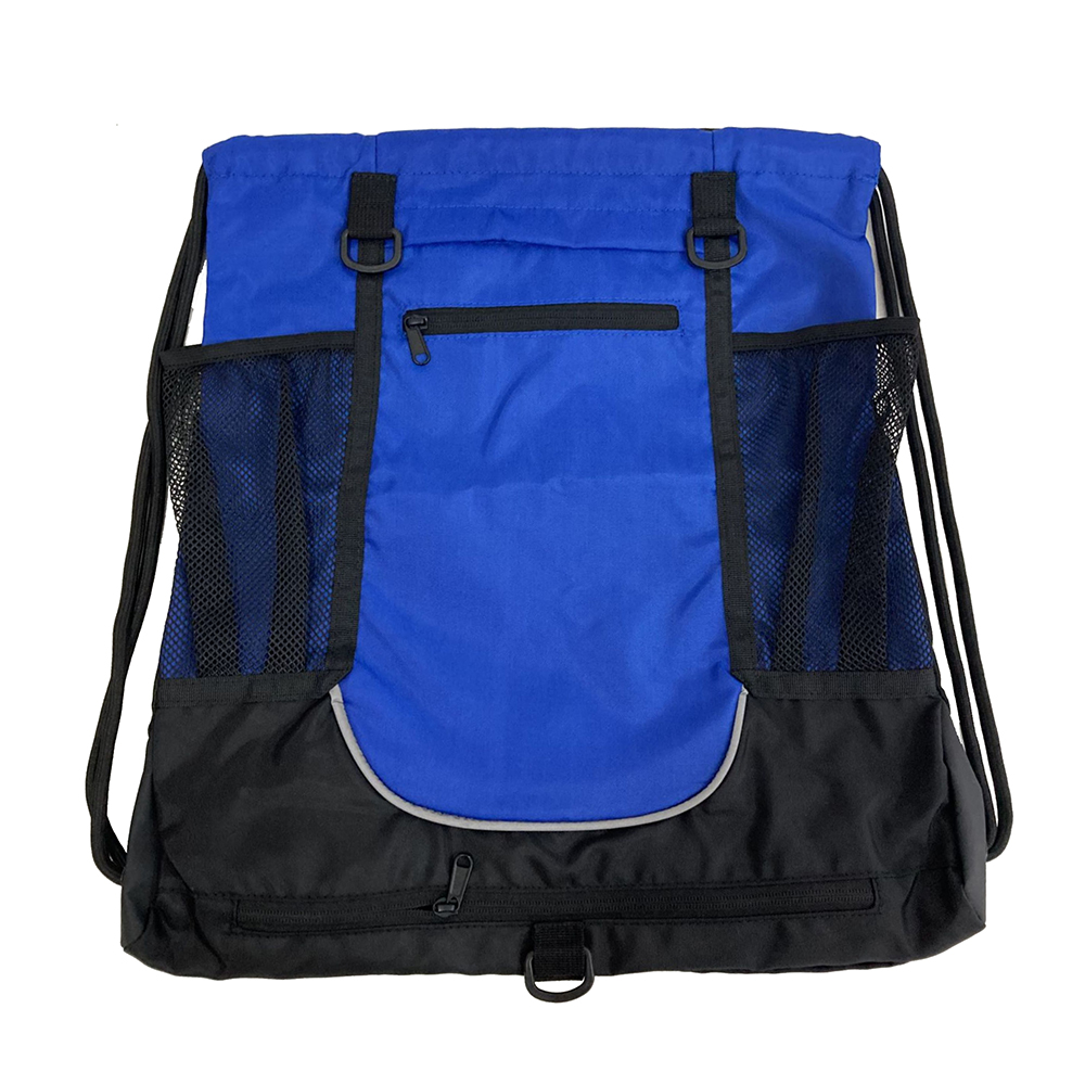 Eco-friendly Custom Logo Printed Reusable Washable Foldable Sports Storage Polyester Drawstring Backpack Bags for Daily