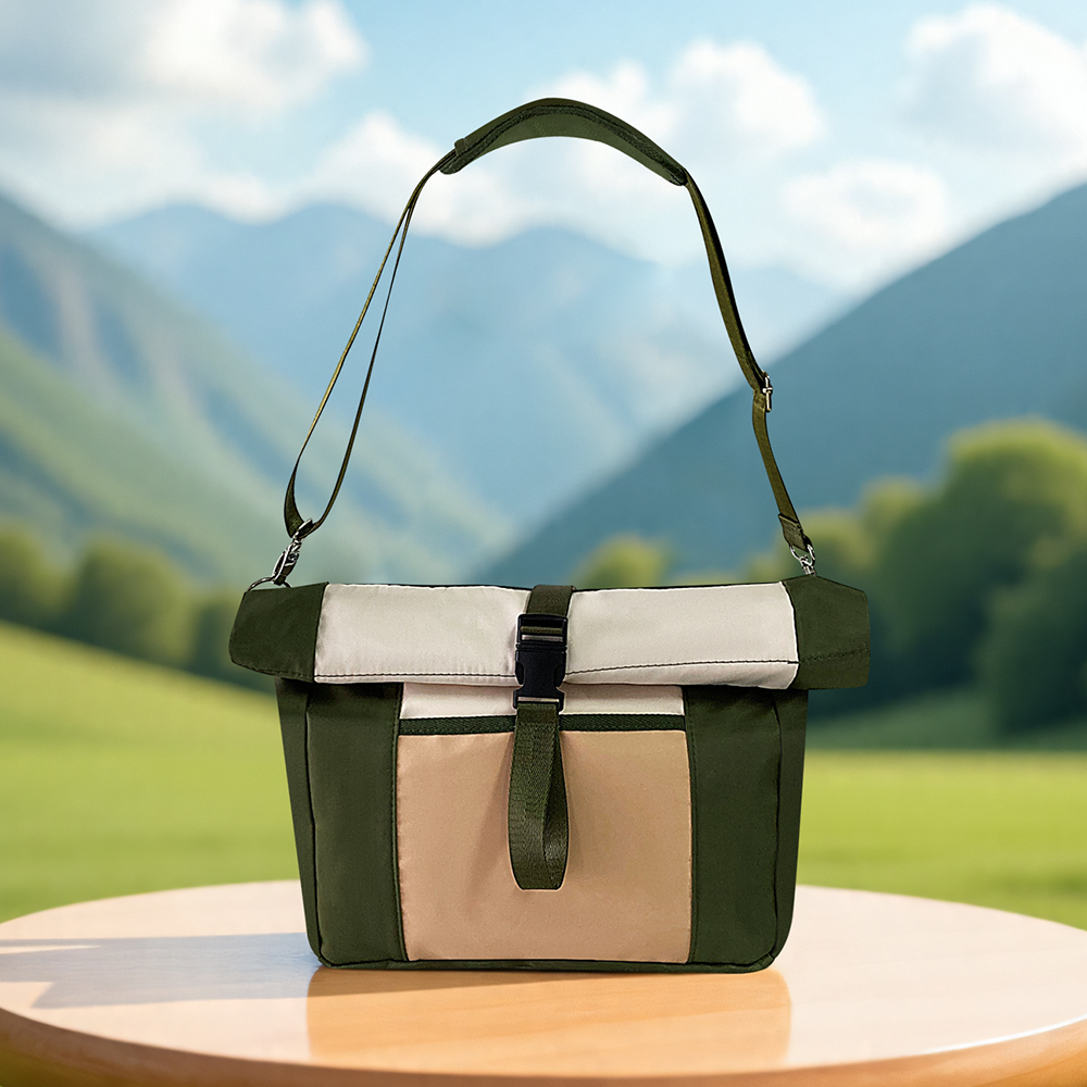 Unisex Portable Polyester Pack Water-proof Crossbody Shoulder Bag Zipper Custom Logo Outdoor Travel Roll up Sports Sling Bag