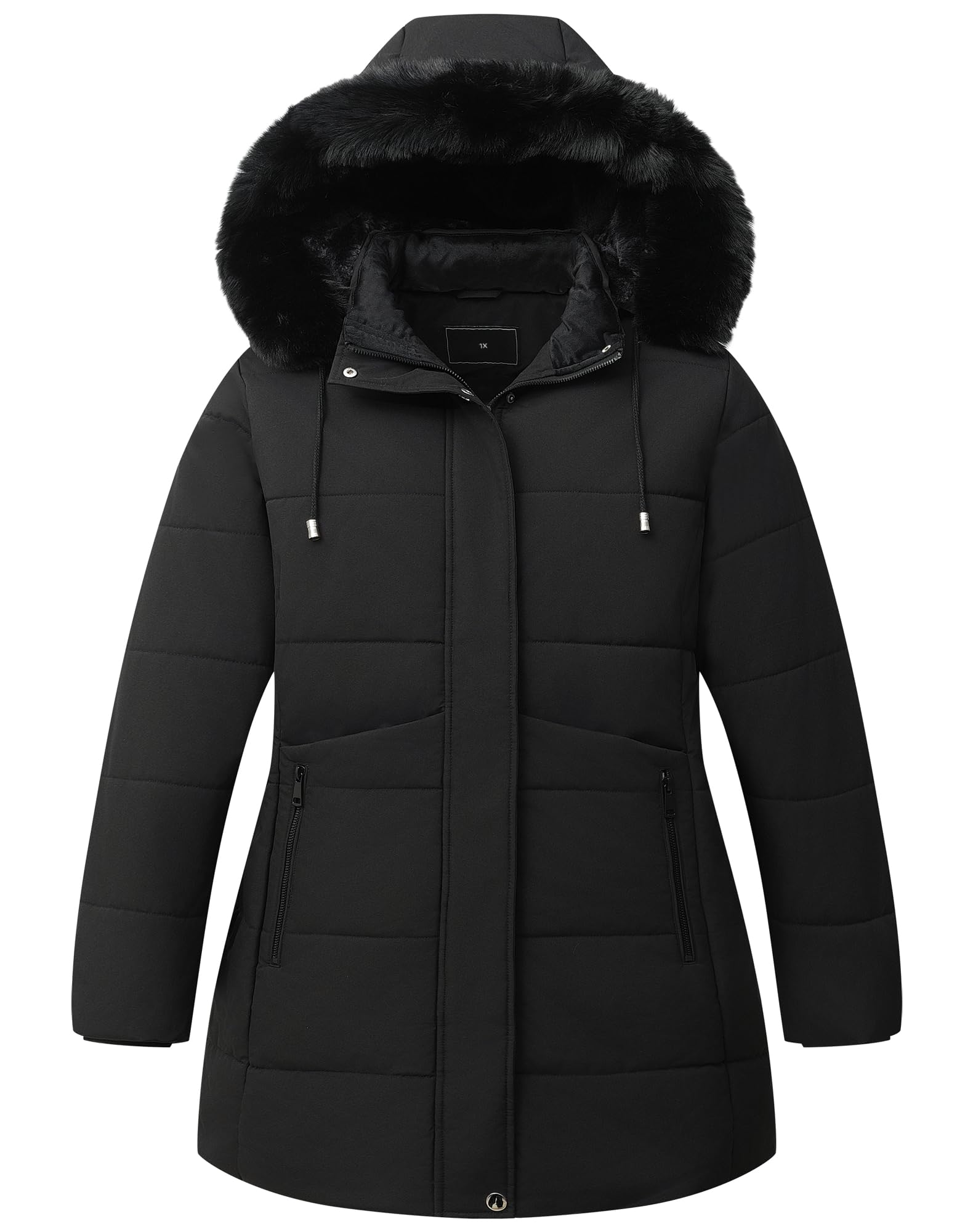 Women's Plus Size Winter Coat Waterproof warm Down Coat Detachable Hooded Parka Jacket