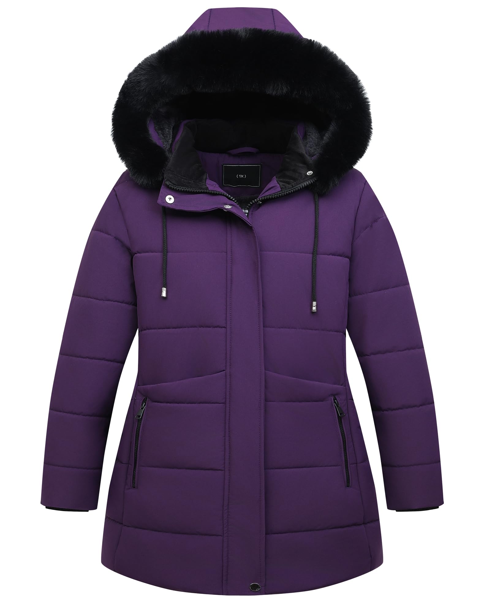 Women's Plus Size Winter Coat Waterproof warm Down Coat Detachable Hooded Parka Jacket