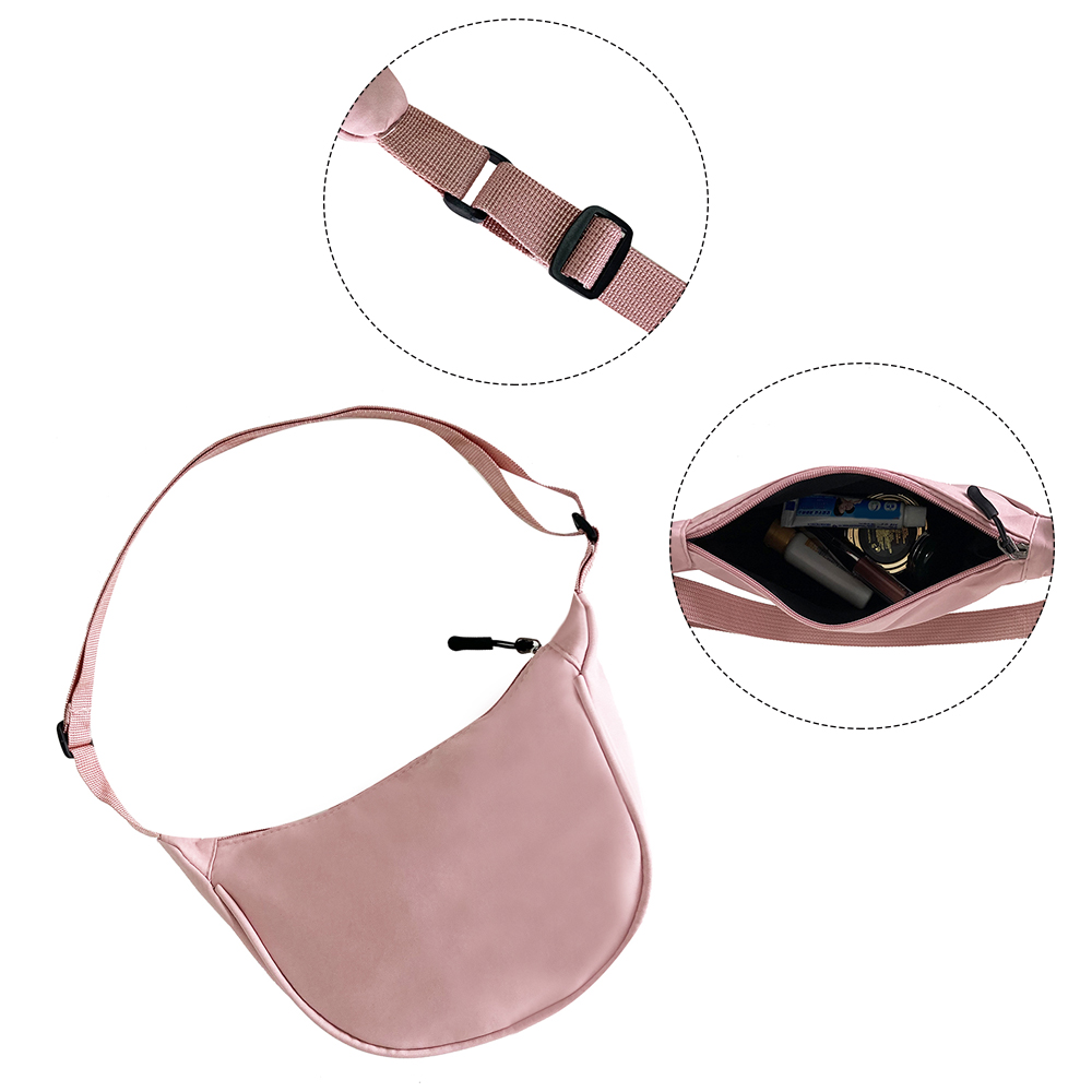 Modern Nylon Dumpling Bags Fashion Shoulder Purse with Adjustable Strap Satchel for Daily Essential All Seasons Crossbody Bags