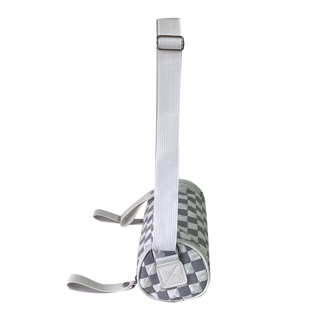 Zipper Closure Shoulder Sling Bags Casual Simply New Popular Broad Strap Crossbody Bag Plaid Single Shoulder Cylinder Bag