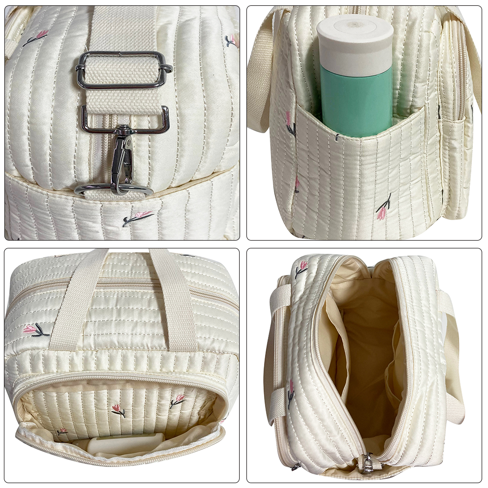 Korean Style Bear Embroidery Large Capacity Crossbody Bag Multifunctional Mommy Handbag Portable Foreign Style Single Strap Bag