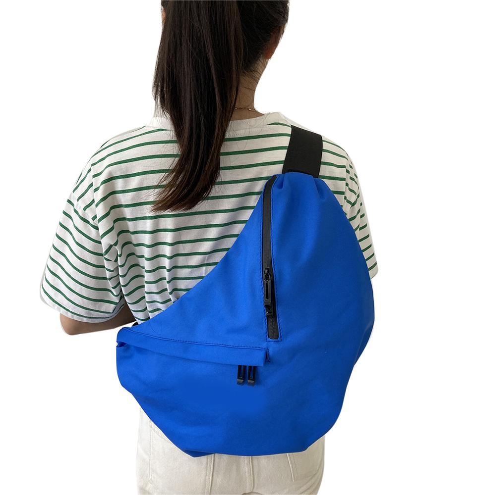 Fitness Messenger Bag Large Neutral Capacity Solid Zipper Custom Street Tooling Dumpling Shoulder Bag