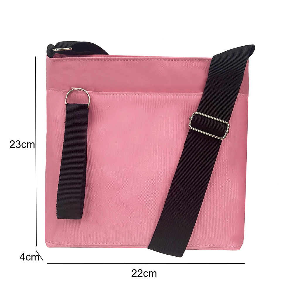 Custom Men's Smooth Crossbody Bag Fashionable Waterproof Casual Travel Sling Zipper Solid Black Single Shoulder