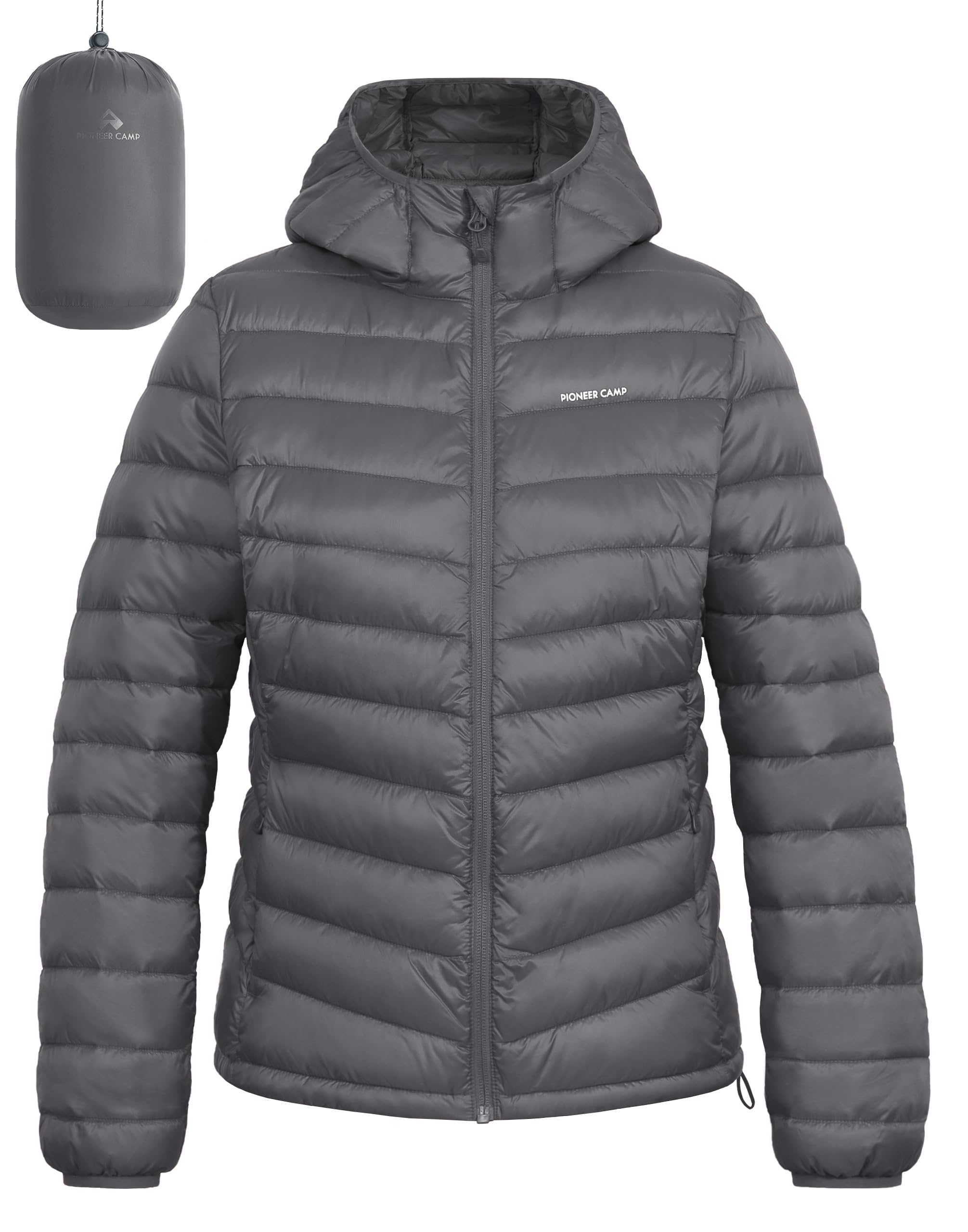 Women's Packable Puffer Jacket Winter Light Weight Water-Repellent Quilted Coat with Hood