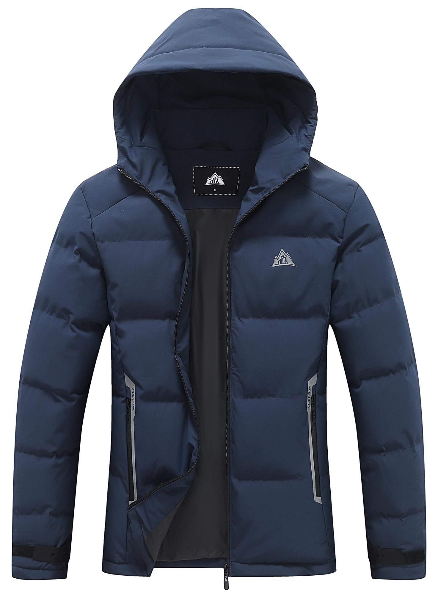 Women's Lightweight Full-Zip Puffer Jacket with Hood Quilted Warm Winter Coat Water Resistance Winter Jacket