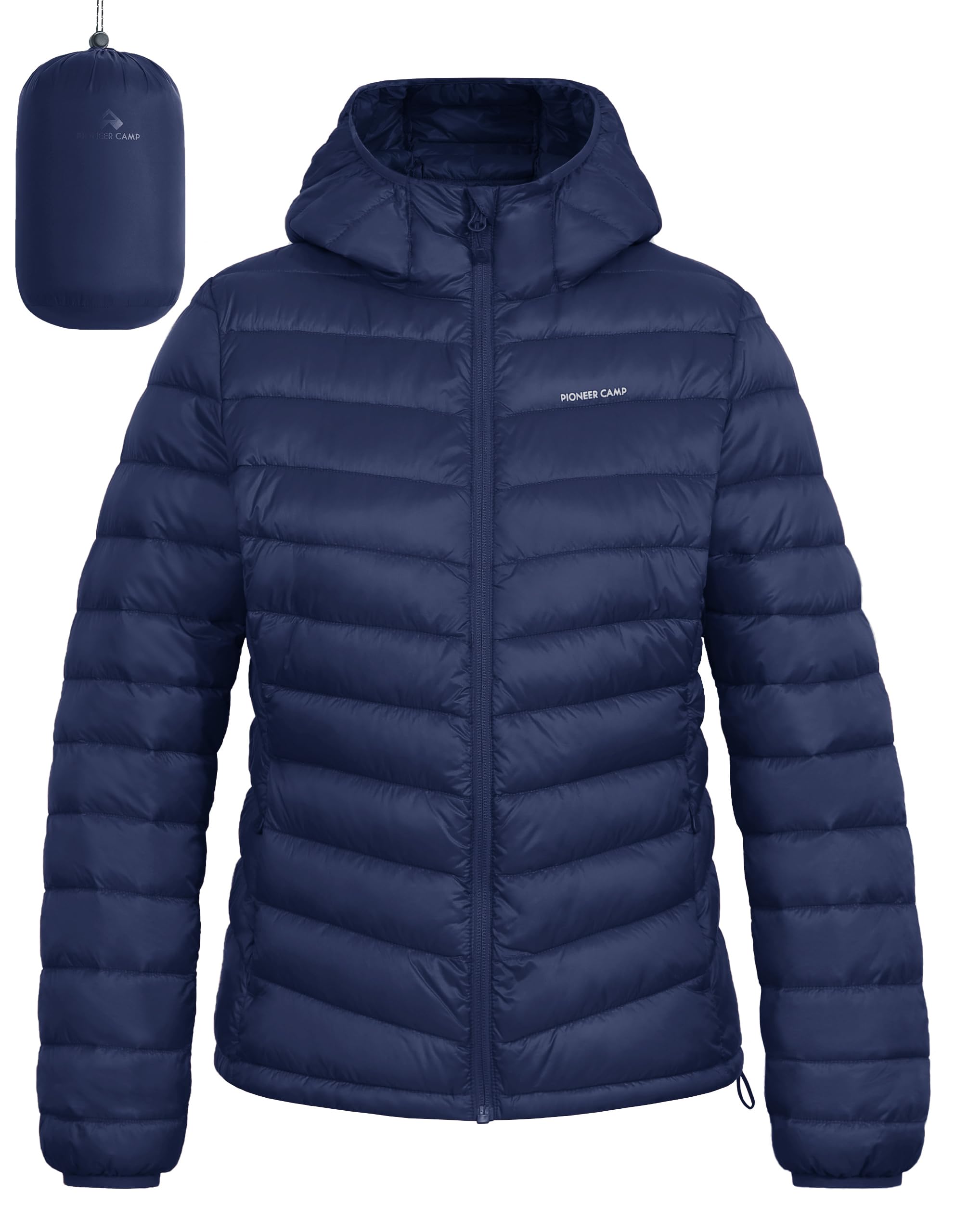 Women's Packable Puffer Jacket Winter Light Weight Water-Repellent Quilted Coat with Hood