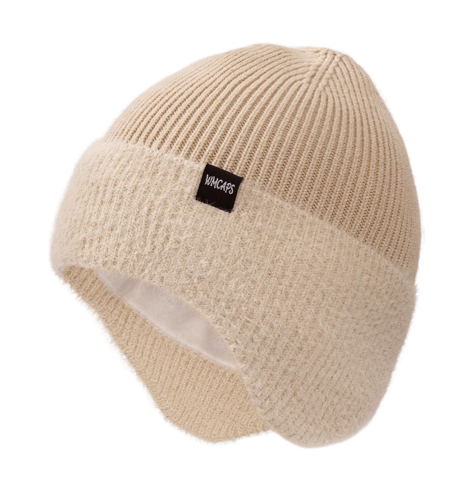 copy - copy - copy - Winter woolen beanie with earflaps for both men and women, outdoor warm knitted cap, long sock hat