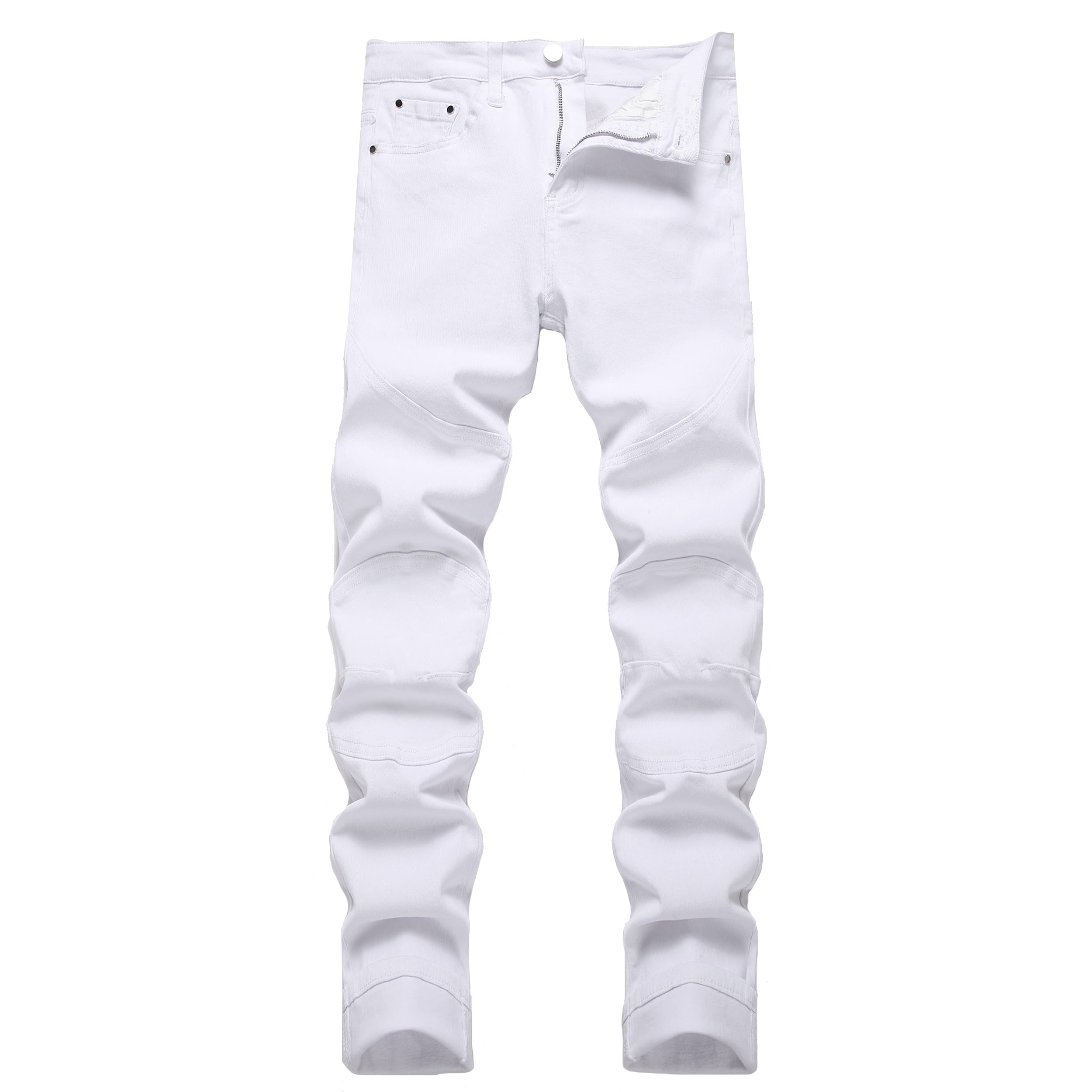 Men's Slim Fit Stretch Jeans Ripped Skinny Jeans for Men, Fashion Straight Leg Comfort Flex Waist