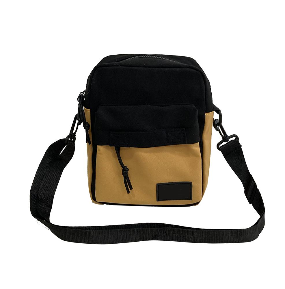 Custom New Model Plain Color Canvas Casual Sling Waist Bag Men Shoulder Crossbody Bag