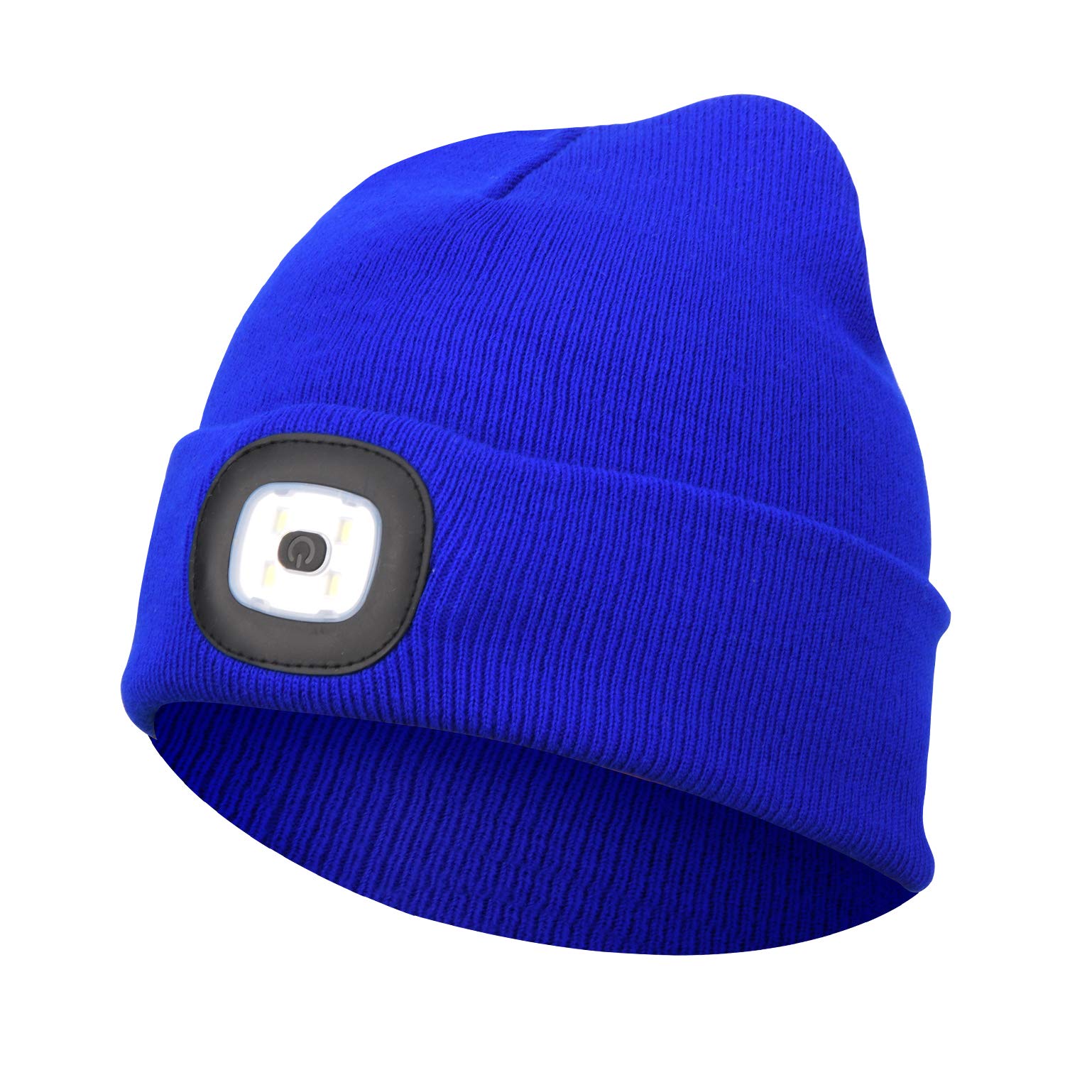 Beanie Hat with Lights, Unisex LED Beanie Cap with Light, USB Rechargeable Running Hat, Mountain Hat for Men, Women and Teenagers