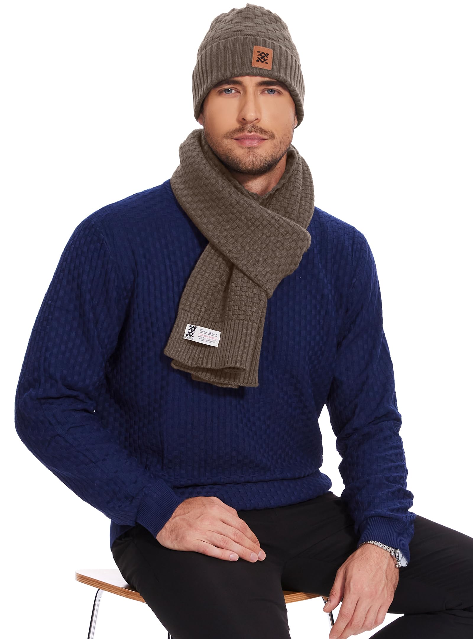 Unisex Winter Beanie Hat, Warm Waffle Knit, Comfortable and Thick Everyday Ribbed Hat