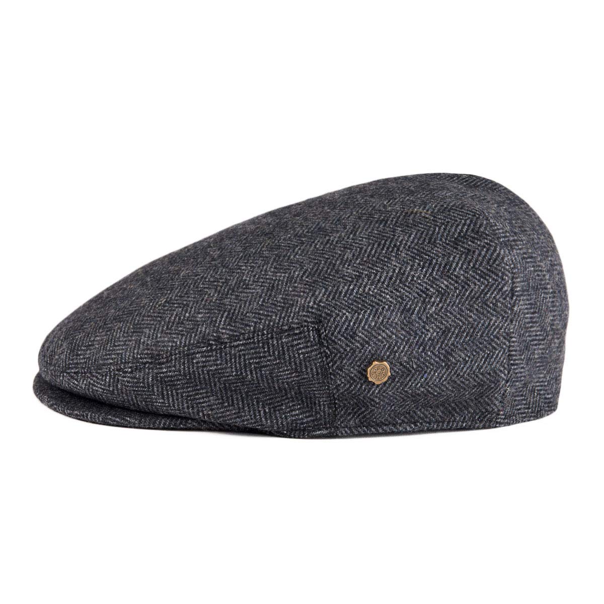 Men's Herringbone Wool Blend Ivy Cap Newsboy Hat Gatsby Taxi Cap