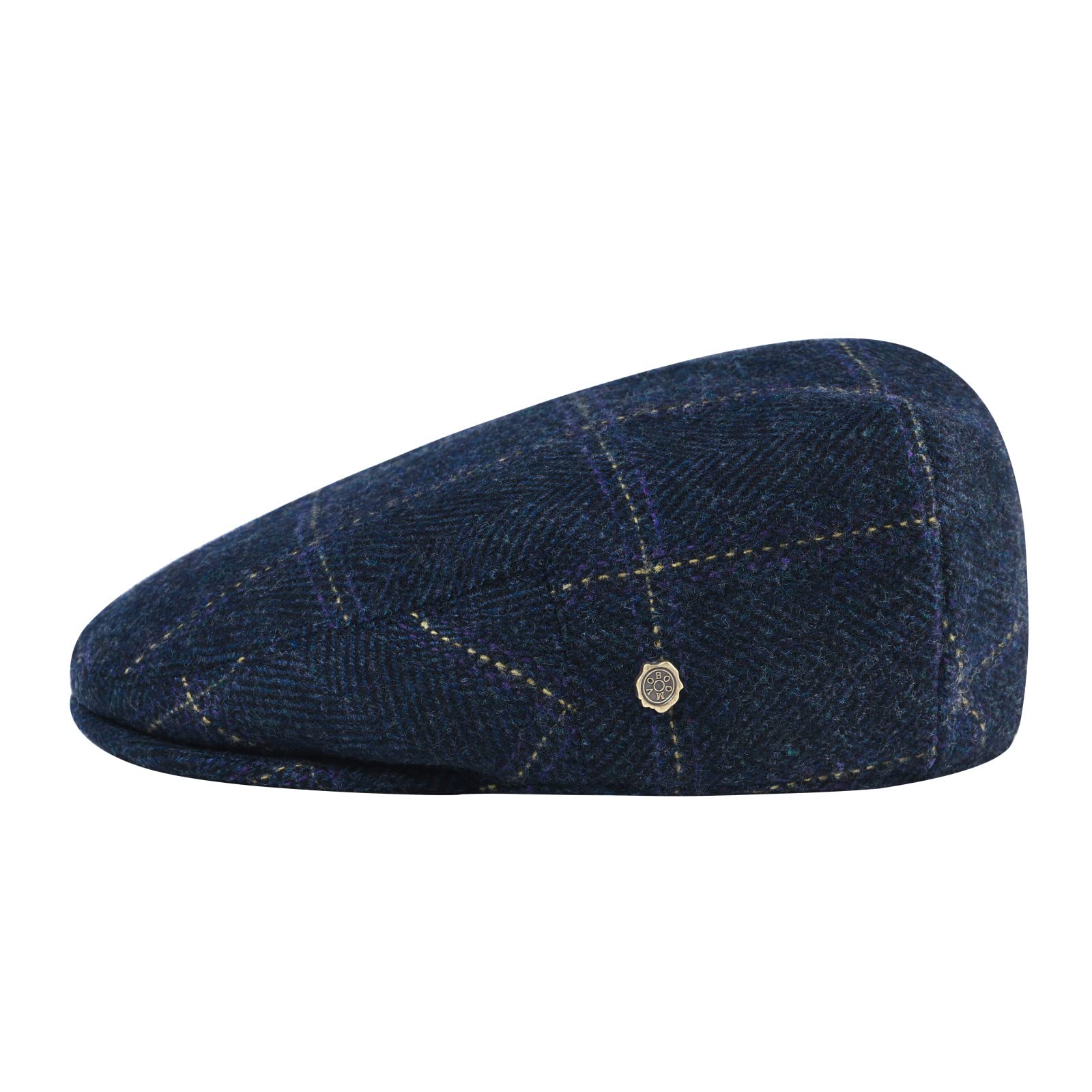 Men's Herringbone Wool Blend Ivy Cap Newsboy Hat Gatsby Taxi Cap