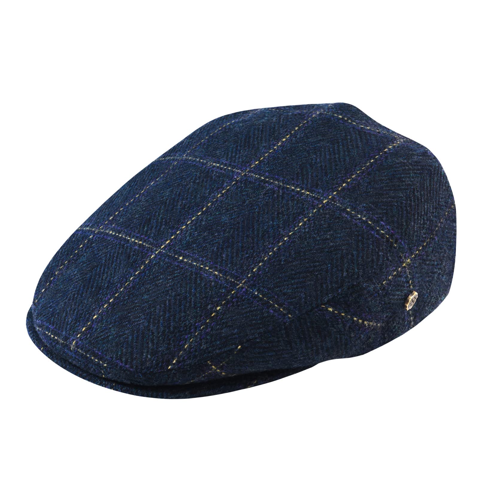 Men's Herringbone Wool Blend Ivy Cap Newsboy Hat Gatsby Taxi Cap