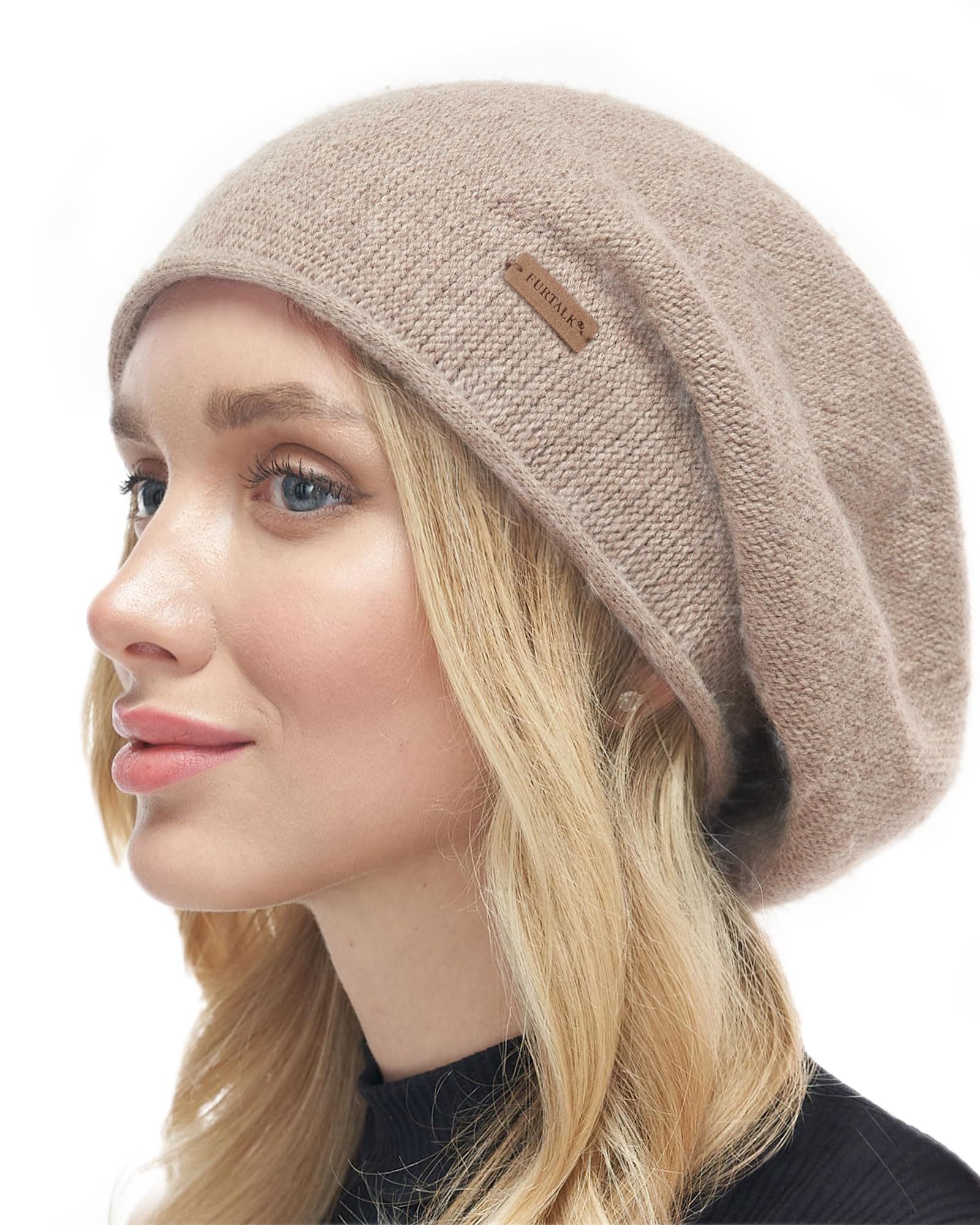 Cottony lazy woolen hat for women, winter hat, soft and warm, brimless hat, women's woolen knitted skull cap