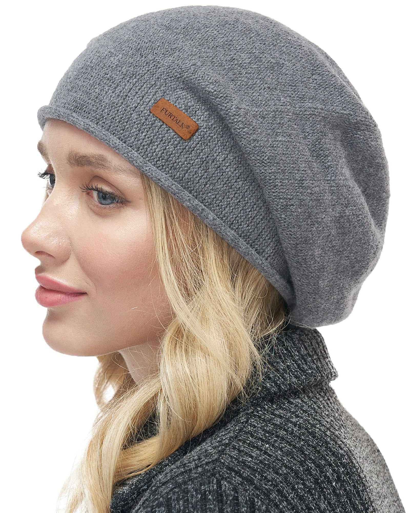 Cottony lazy woolen hat for women, winter hat, soft and warm, brimless hat, women's woolen knitted skull cap