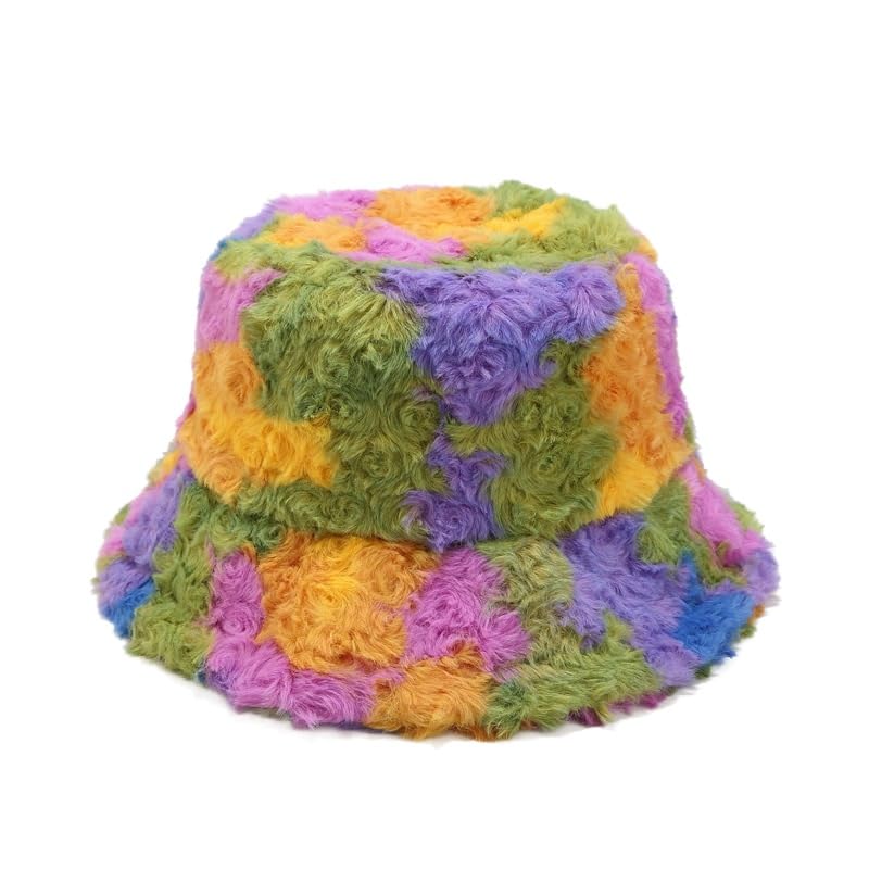 Winter fisherman's hat - fluffy artificial fur fisherman's hat for women and men, in plain color style