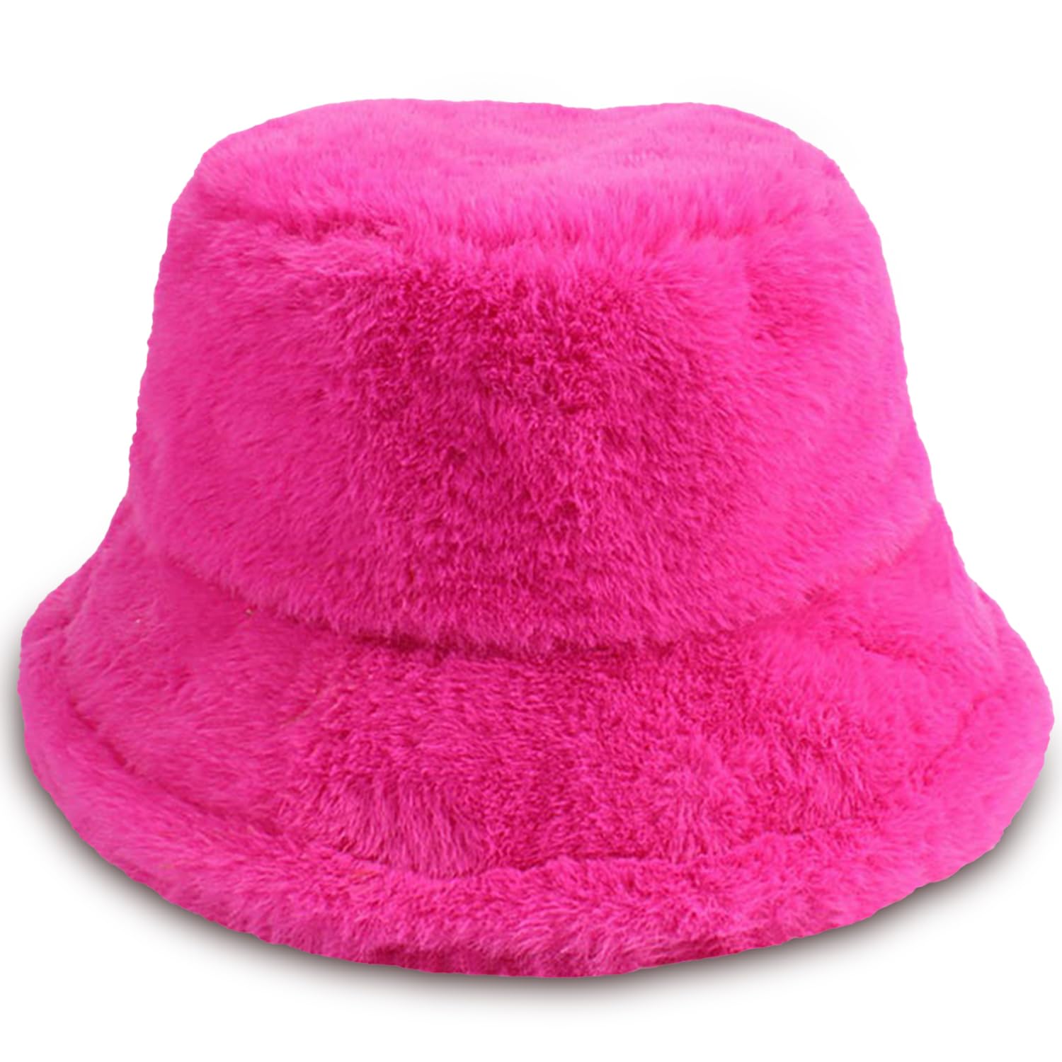 Winter fisherman's hat - fluffy artificial fur fisherman's hat for women and men, in plain color style