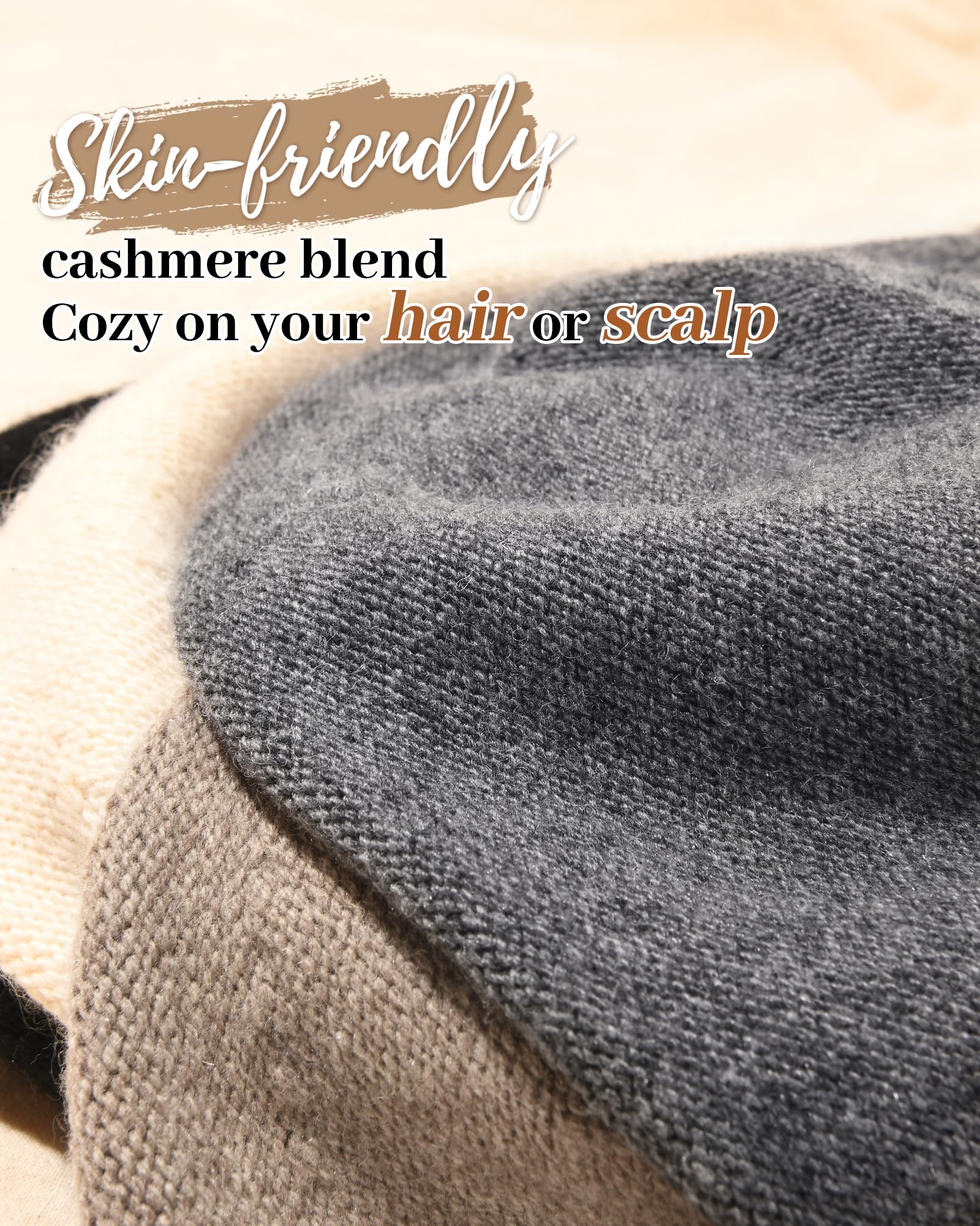 Cottony lazy woolen hat for women, winter hat, soft and warm, brimless hat, women's woolen knitted skull cap