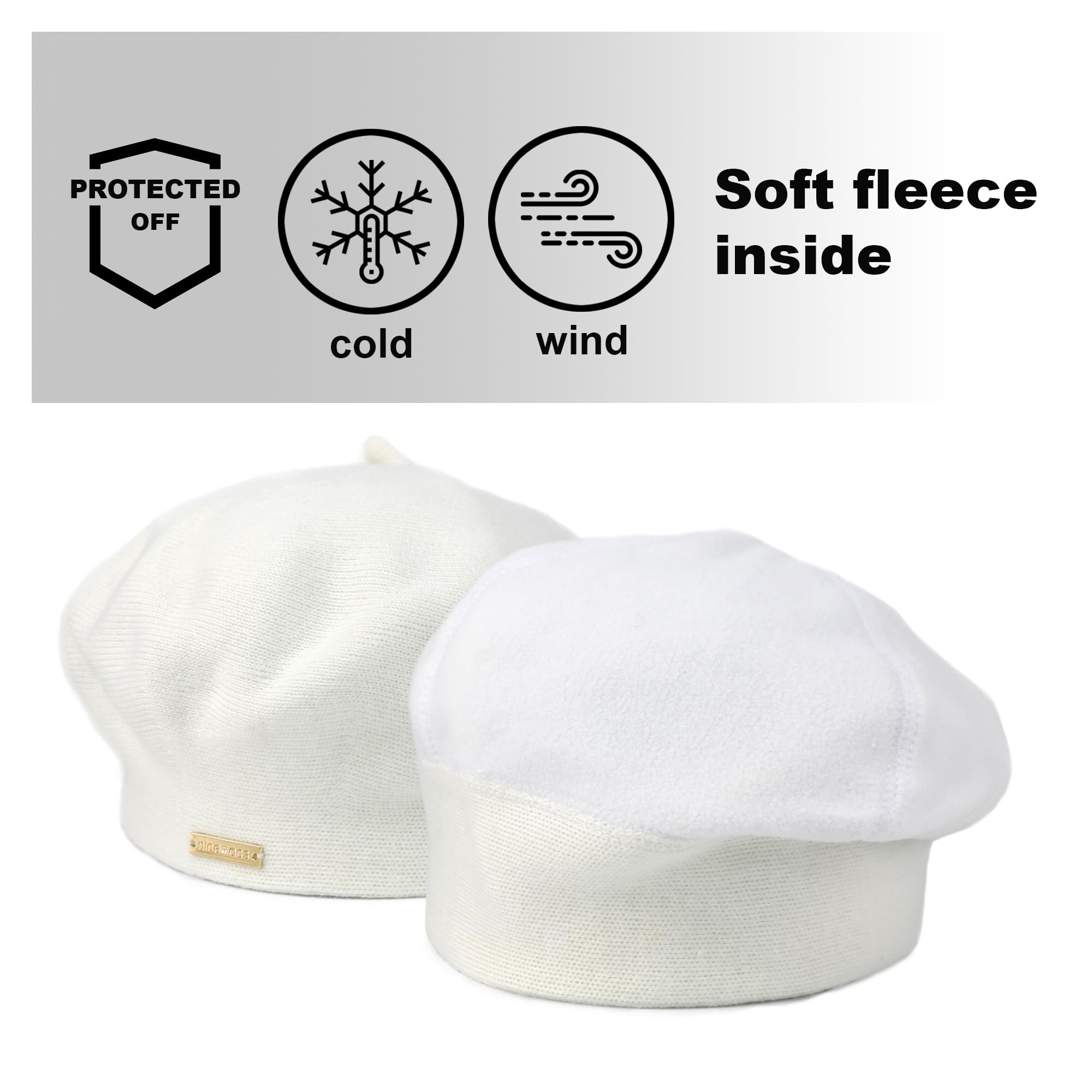 Beret - Warm Lined Wool Angora Knit Berets - French Paris Hat for Women